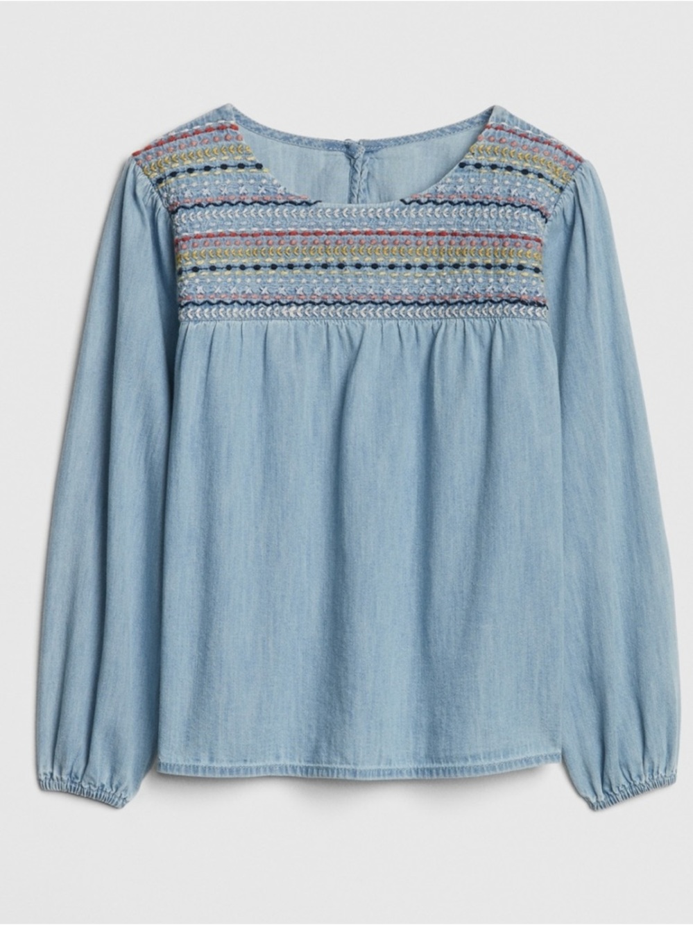GAP Kids Embroidered Chambray Top